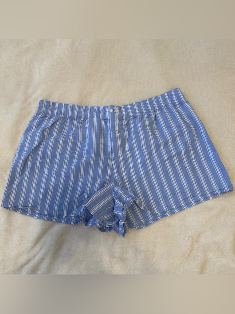 Love by Gap Blue and White Stripe Lounge Shorts
